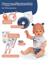 Baby Born Emma Jungle Style Doll - 43 cm - 10 funktioner inklusive tilbehør og bodysuit i unisex farver - Fungerer uden batterier - Velegnet til børn fra 3 år og derover