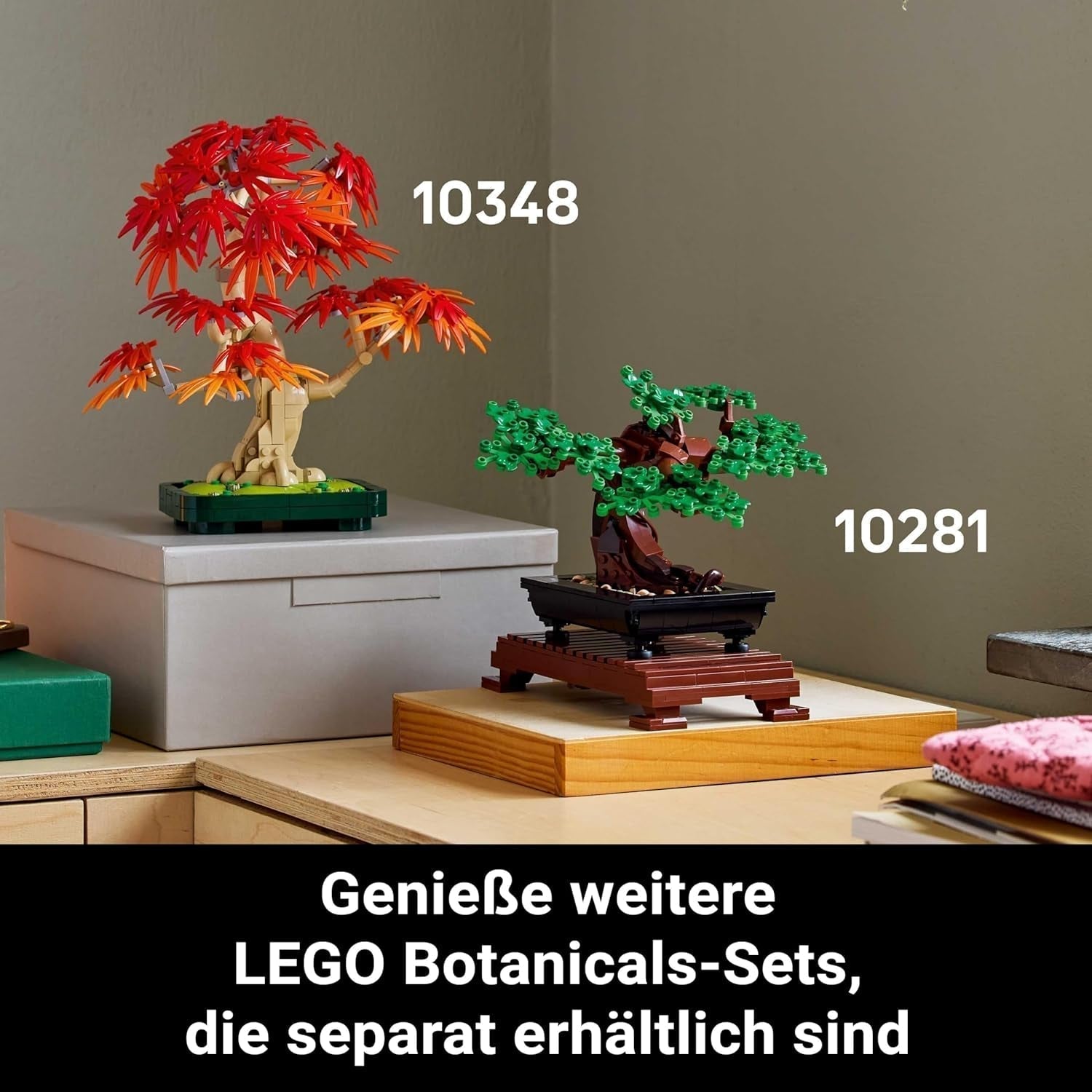 LEGO Botanicals japansk rød ahorn - Bonsai træ - Kunstigt plantesæt med røde og orange blade, plus skål - Indretning til hjemmet - Gaveidé til voksne - 10348 Byggesæt Besuche den LEGO-Store