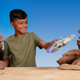 Star Wars Micro Galaxy Squadron SWJ0332 - Millennium Falcon 22,5 cm officielt køretøj med lys, lyd og actionfigurer Naty Shop