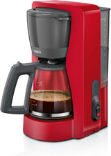 Bosch MyMoment TKA2M113 Filter Espressomaskine, 1,25 L glaskaraffel, 10-15 kopper, 40 Minutters Hold Varm-funktion, Anti-drypsystem, Roterende Filterholder, Aftagelig Vandtank, 1200 Watt, Mat Sort