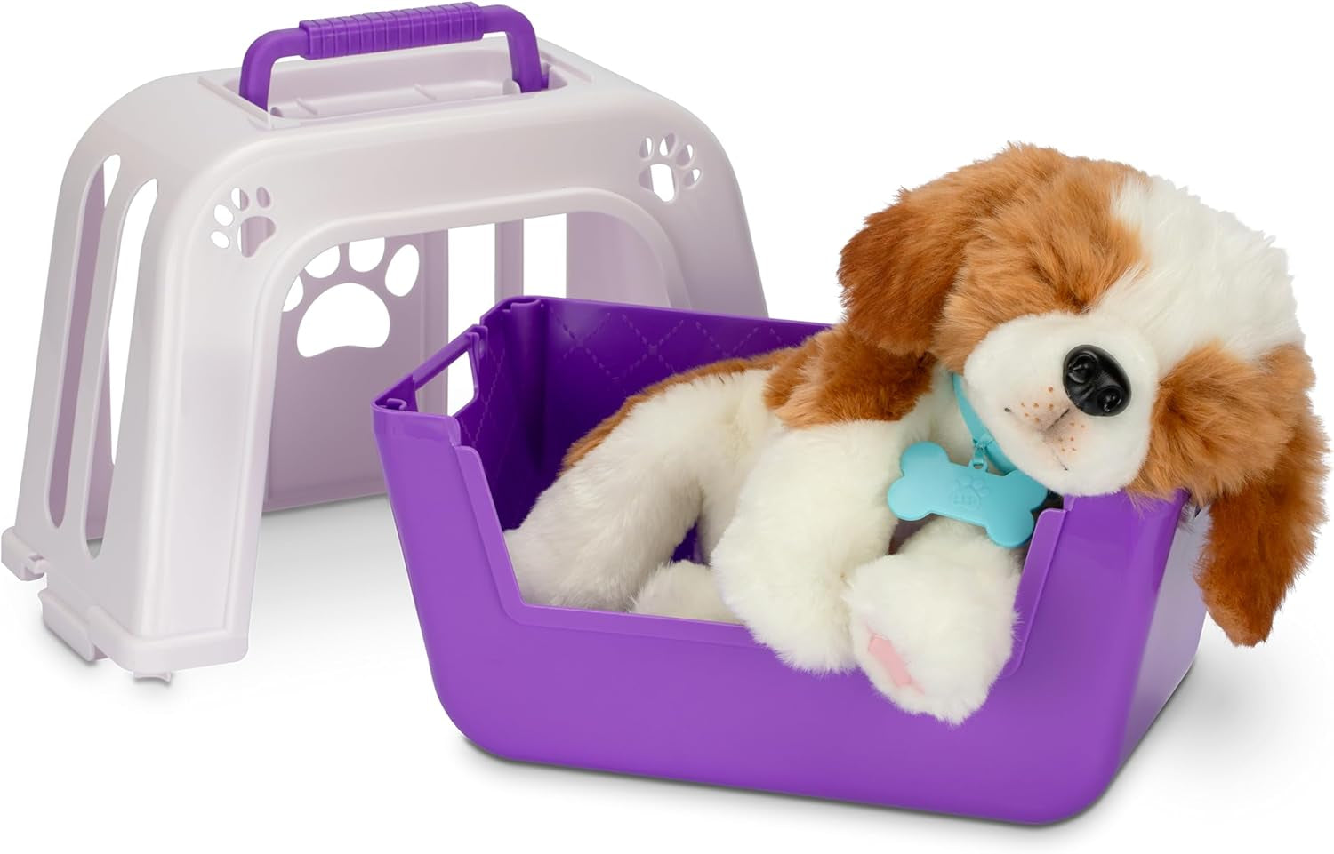 Little Live Pets My Really Real Puppy – Patches; Interaktiv hvalp; over 60 lyde/reaktioner; realistisk udseende; 1 af 72 varianter; legesæt med bæretaske; batterier inkluderet; i alderen 5+