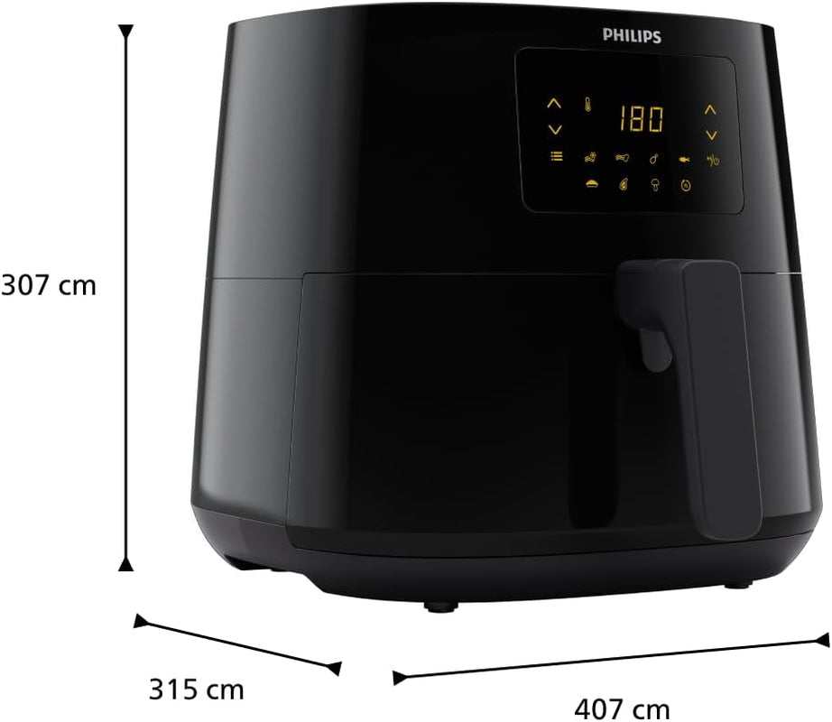 Philips 3000Er Airfryer XL - Rapid Air-teknologi, stegning med op til 90 % mindre fedt, kapacitet 1,2 kg, 6,2 liter, touchskærm Hvidevarer Naty Shop