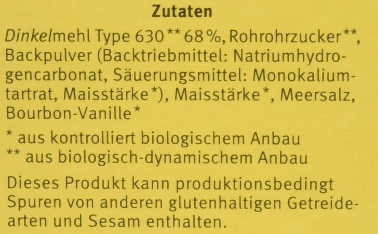 Demeter Bauck Hof Bio Dinkel vaffel, 200 G blanding til bagning og madlavning Naty Shop