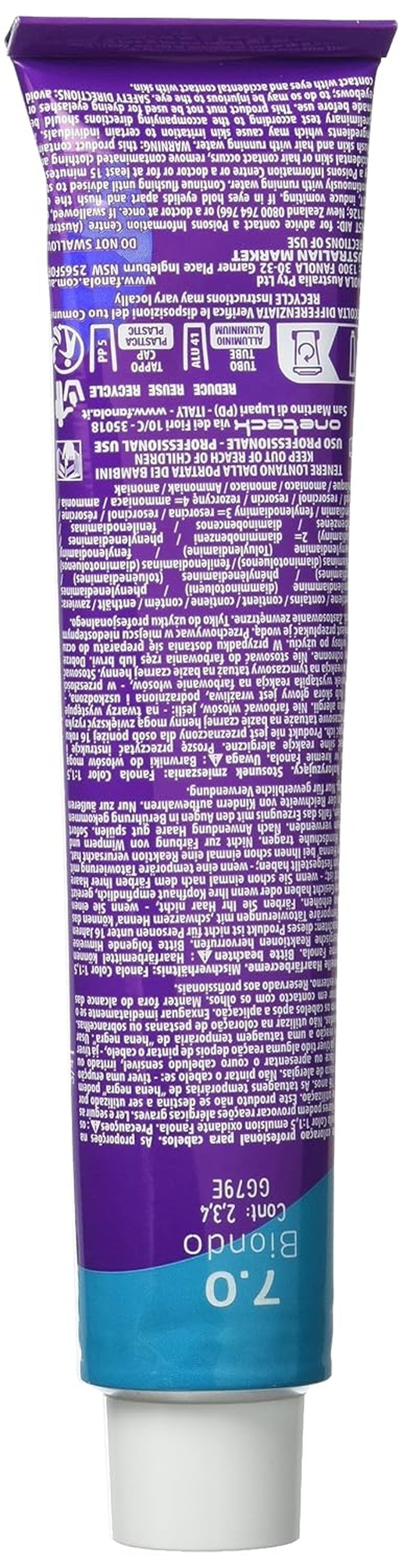 Fanola crema colore Farvecreme 7.0 Blond, 100 ml Hårfarve Naty Shop