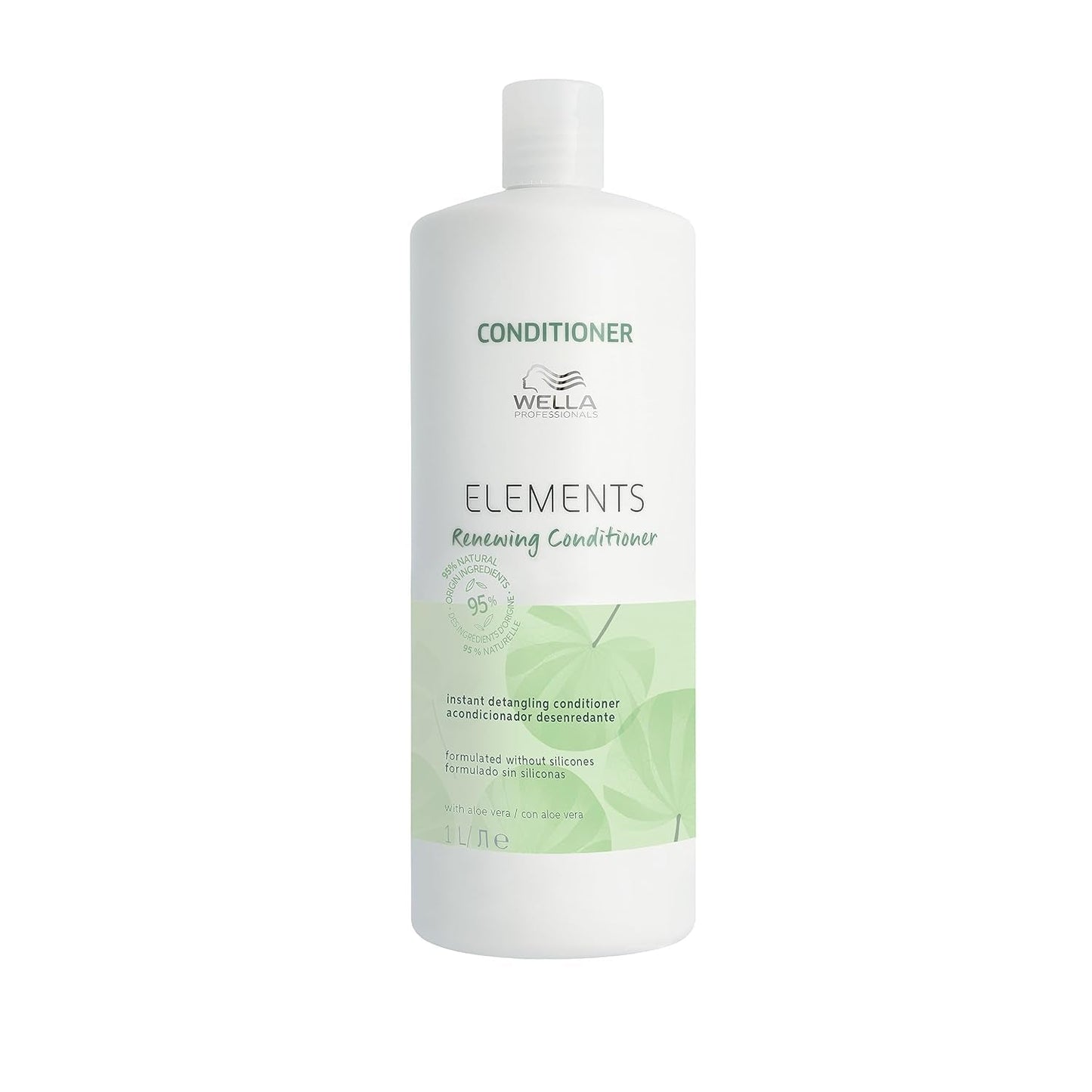 Wella Professionals Elements - naturlig pleje til tørt, beskadiget hår og følsom hovedbund - balsam, maske og leave-in spray med antioxidanter og olivenessens Hårmaske Naty Shop Conditioner 1 liter