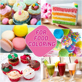Madfarve 8x10ml - Højkoncentreret flydende madfarvesæt til bagning, kager, småkager, frosting, macarons, fondant - Levende madfarve til gør-det-selv-sæber, slim, håndværk