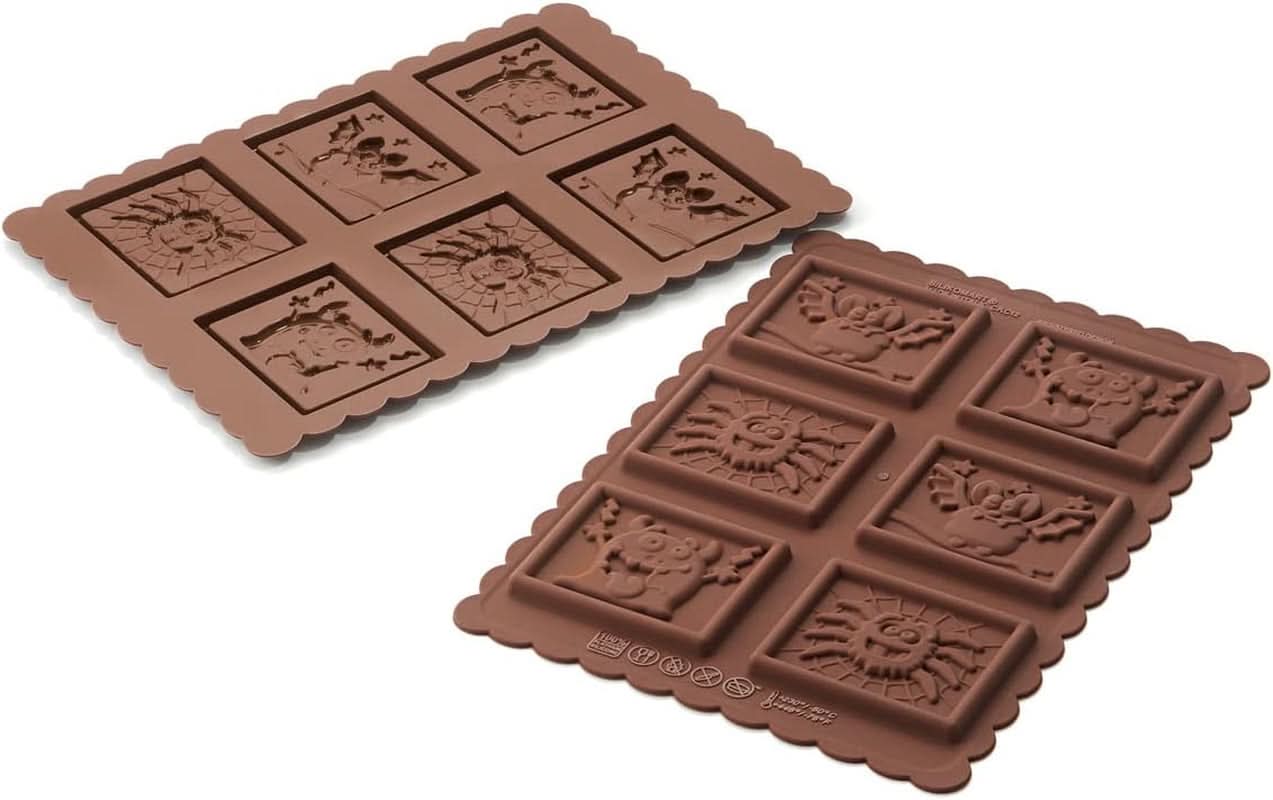 Silikomart 22.172.77.0165 CKC, 12 chokolademonstre på kiks Køkken Naty Shop