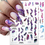6 farver marmor negle stickers bronzer sølv selvklæbende klistermærker bloom marmor negle stickers 3D marmor negle stickers design tilbehør negle art stickers negle stickers sæt negle folie