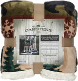 CARSTENS, INC. Wrangler Ultra Premium strøtæppe, superblødt, sherpa-fleece, overdimensioneret, 137,2 X 172,7 cm, Southwest Horizon senge og tæpper Carstens, Inc. Cascade Ridge