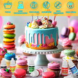 Gel madfarve - 8 livlige farver kagedekoration madfarve Højkoncentreret madfarve til fondant, smørcreme, kager, makroner, donuts - 6 ml