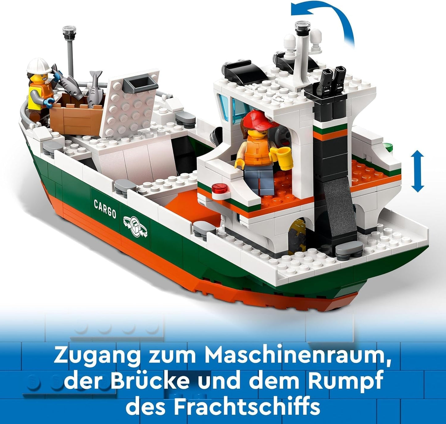 LEGO City havn med fragtskib, byggelegetøj til drenge og piger fra 8 år, gaveide til børn, containerkran, legetøjsskib og 8 minifigurer 60422 Byggesæt Besuche den LEGO-Store