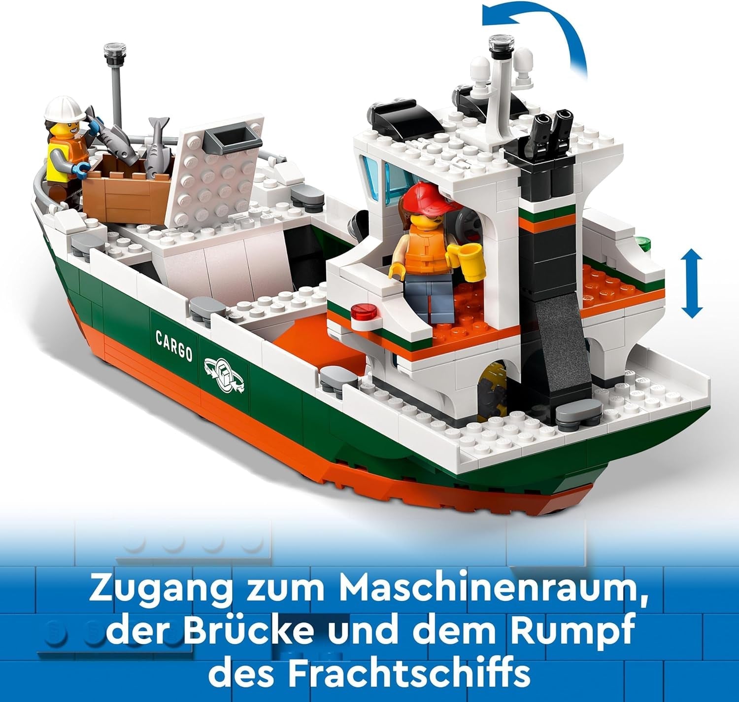 LEGO City havn med fragtskib, byggelegetøj til drenge og piger fra 8 år, gaveide til børn, containerkran, legetøjsskib og 8 minifigurer 60422 Byggesæt Besuche den LEGO-Store