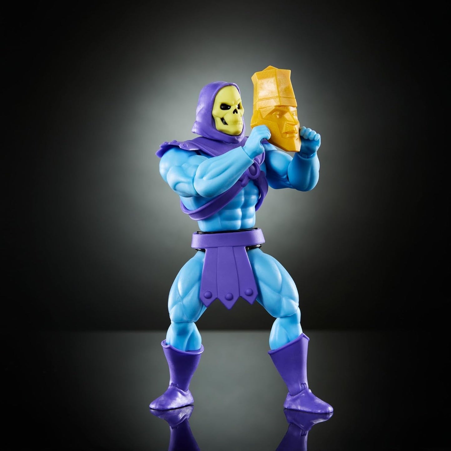 Masters of the Universe Origins legetøj, skeletfigur fra tegneseriesamlingen, skurk stående ca. 14 cm med rustning, stav, sværd og 2 masker, HYD24 Actionfigurer Naty Shop
