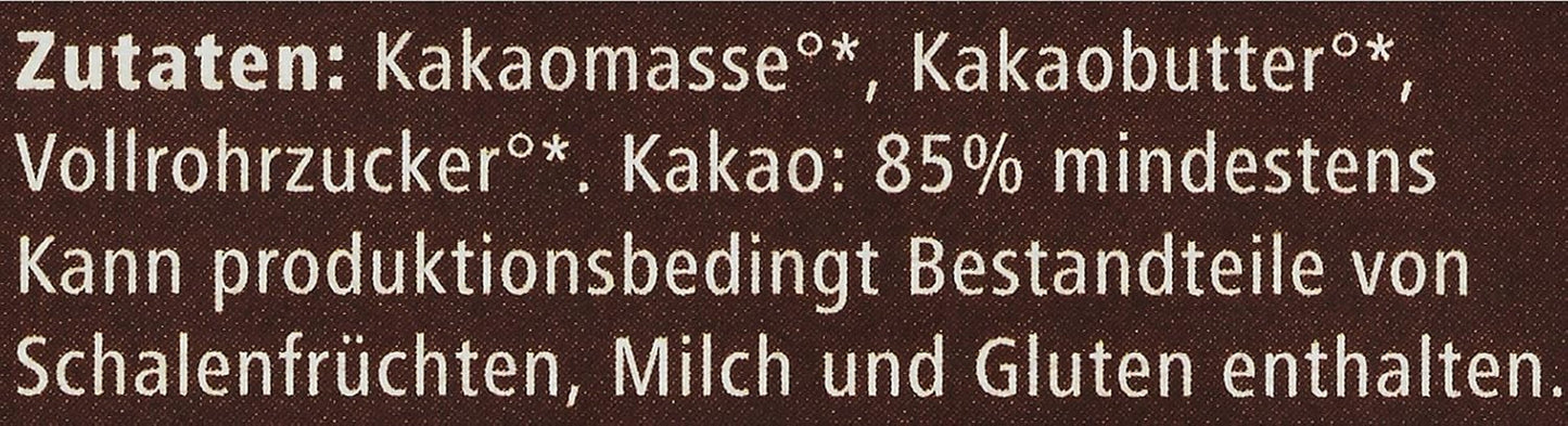 Bitter Grand Noir økologisk, 85%, 100g