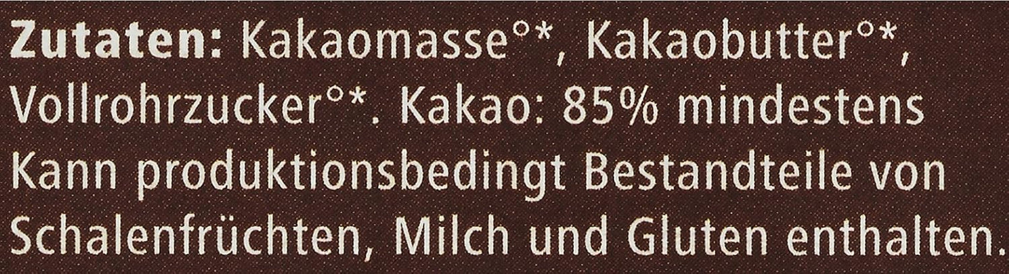 Bitter Grand Noir økologisk, 85%, 100g