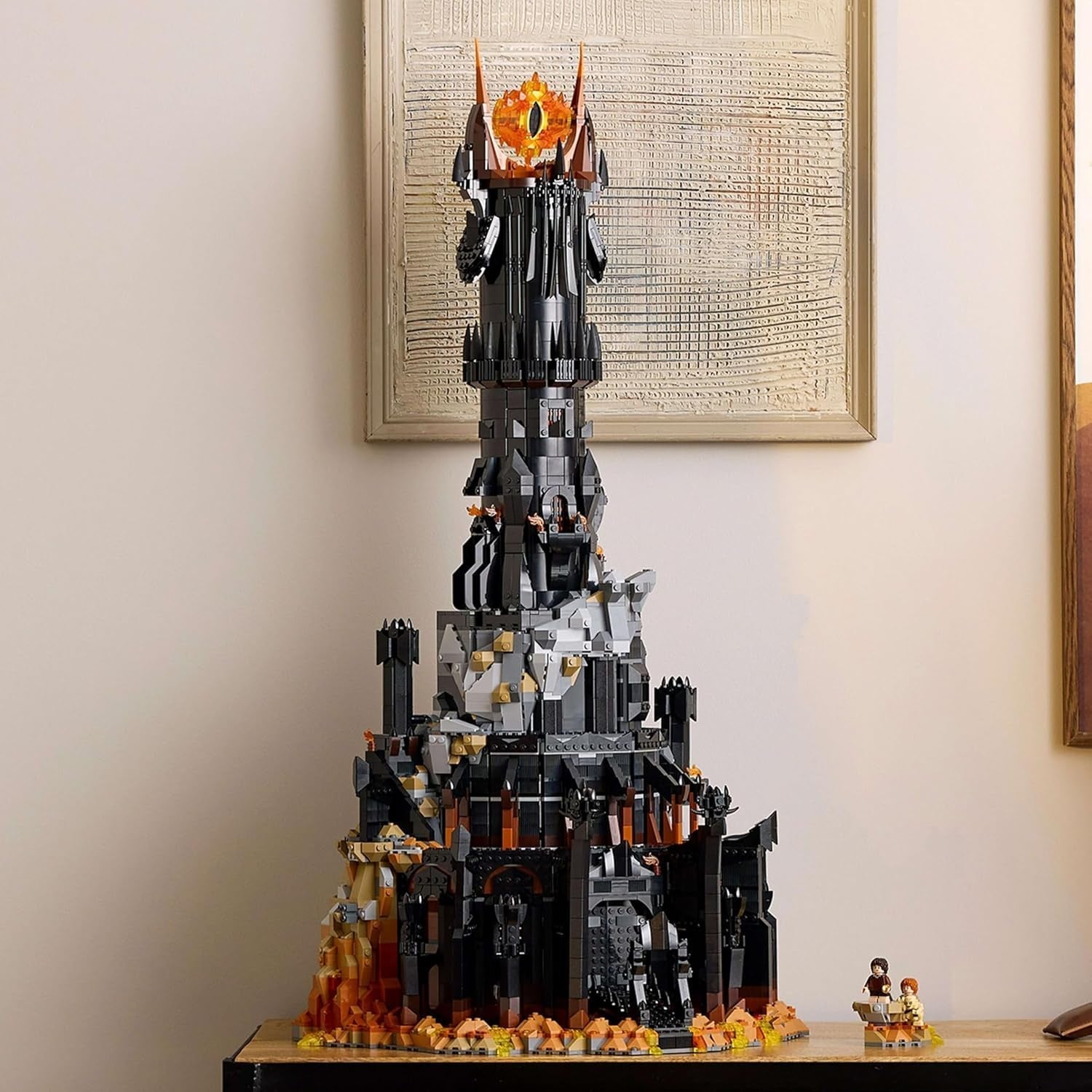 LEGO Ikoner Ringenes Herre: Barad-Door voksenbyggesæt med Sauron, Gothmog, Orc, Frodo, Sam og Gollum Minifigurer Film Memorabilia Fan Samlerobjekt 10333 Byggesæt Beuche den LEGO-Store