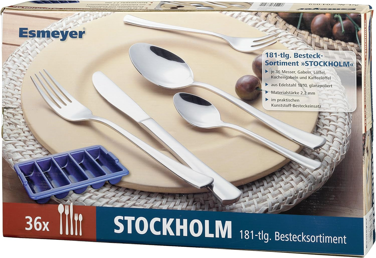 Økonomisæt STOCKHOLM 204-059, 181 dele, flerfarvet Kitchen Naty Shop