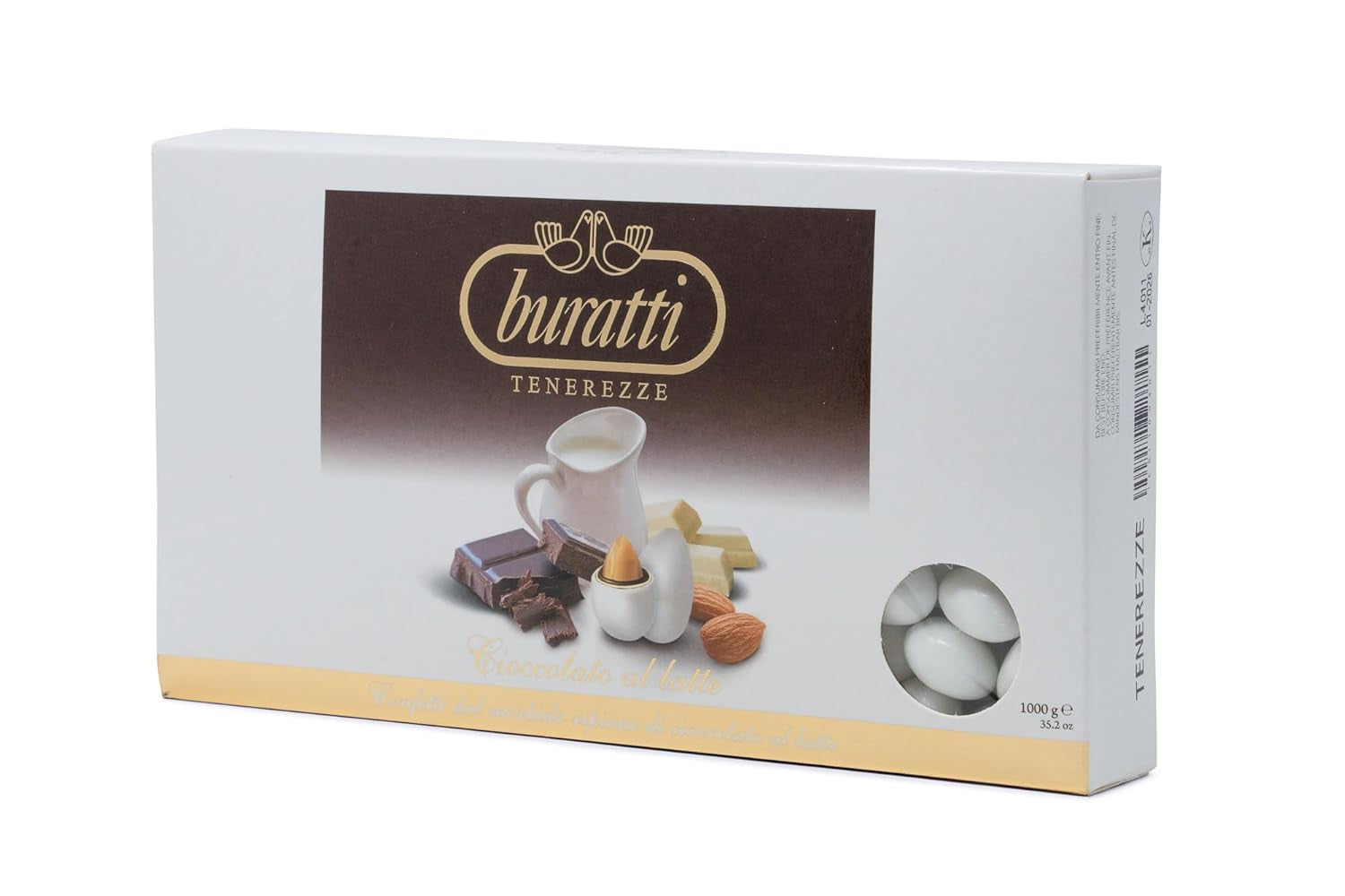 Mandler overtrukket med hvid chokolade Tenerezze, 1 stk