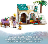 LEGO 43223 Disney-ønske Asha i Rosas City, Ønskefilmsæt med marked, Asha-minidukke, Valentino som legetøjsged og stjernefigurer, gave til børn 6 år, byggesæt til piger og drenge Besuche den LEGO-Store