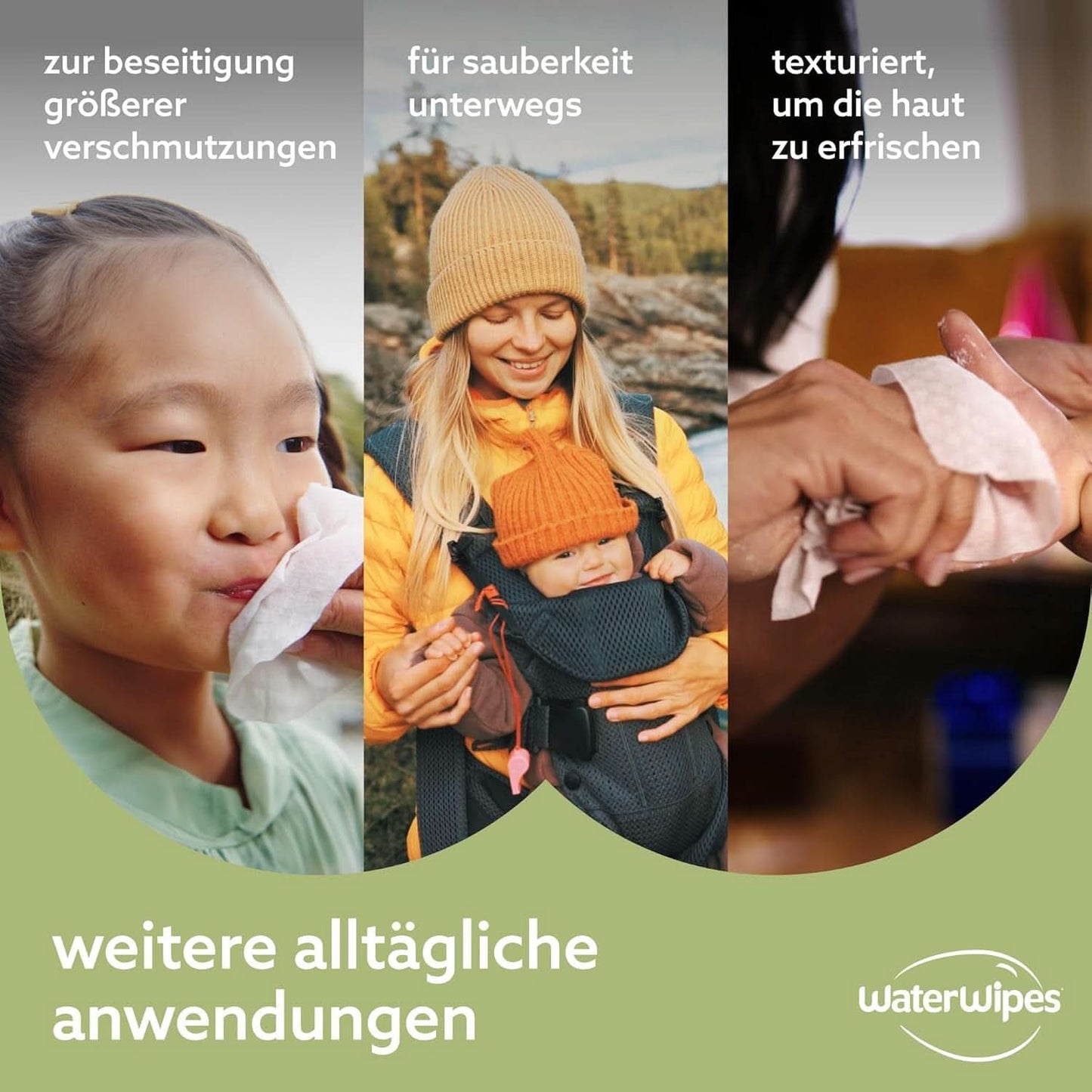 Waterwipes Plastikfreie, Texturierte Reinigungstücher Für Kleinkinder & Babies, 240 Stück (4 Packungen), 99,9 % Wasserbasierte Reinigungstücher, Unperfümiert Für Empfindliche Haut Naty Shop