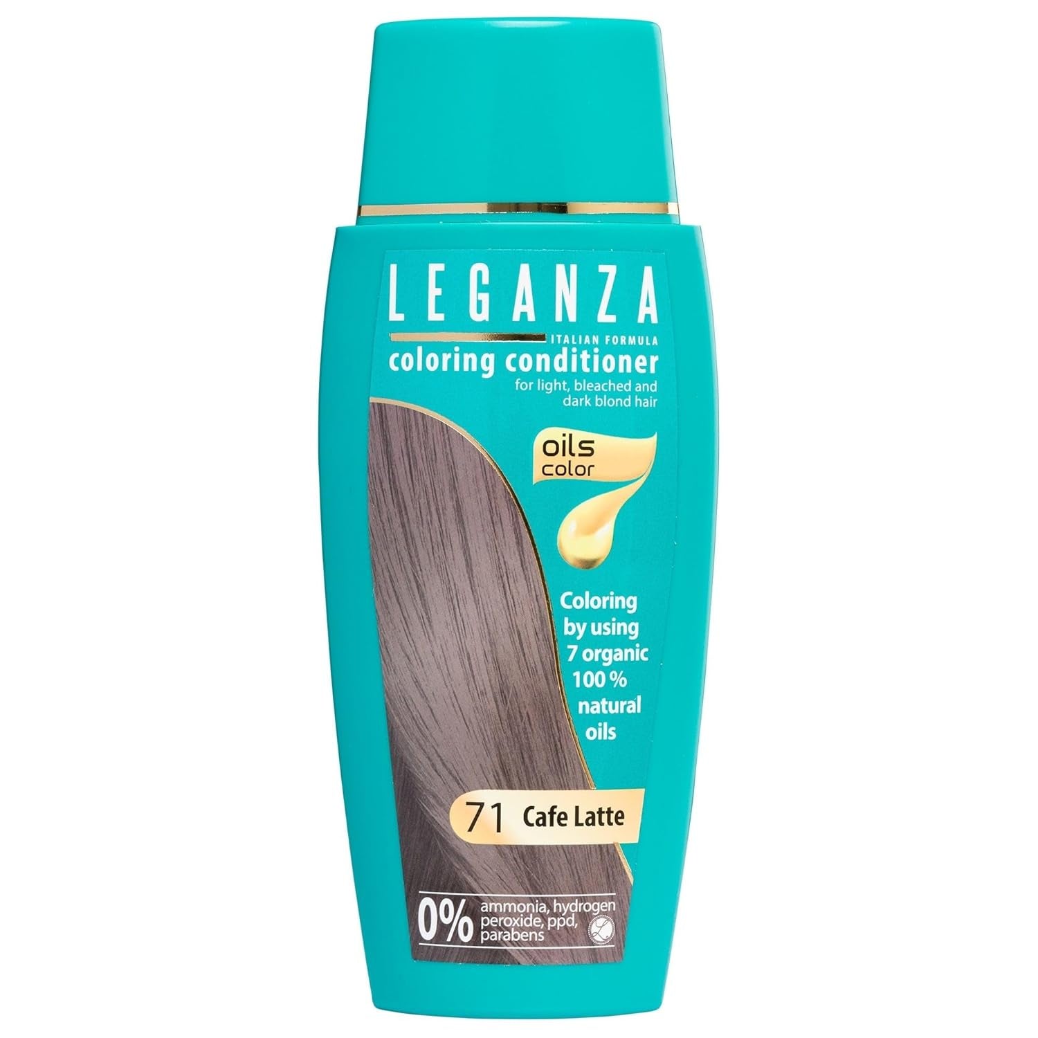 Leganza Natural Balm Hårfarve 71 Café Latte | Hårfarve uden ammoniak | Beriget med 7 naturlige olier | 150 ml Naty Shop 71 Cafe Latte hårfarve