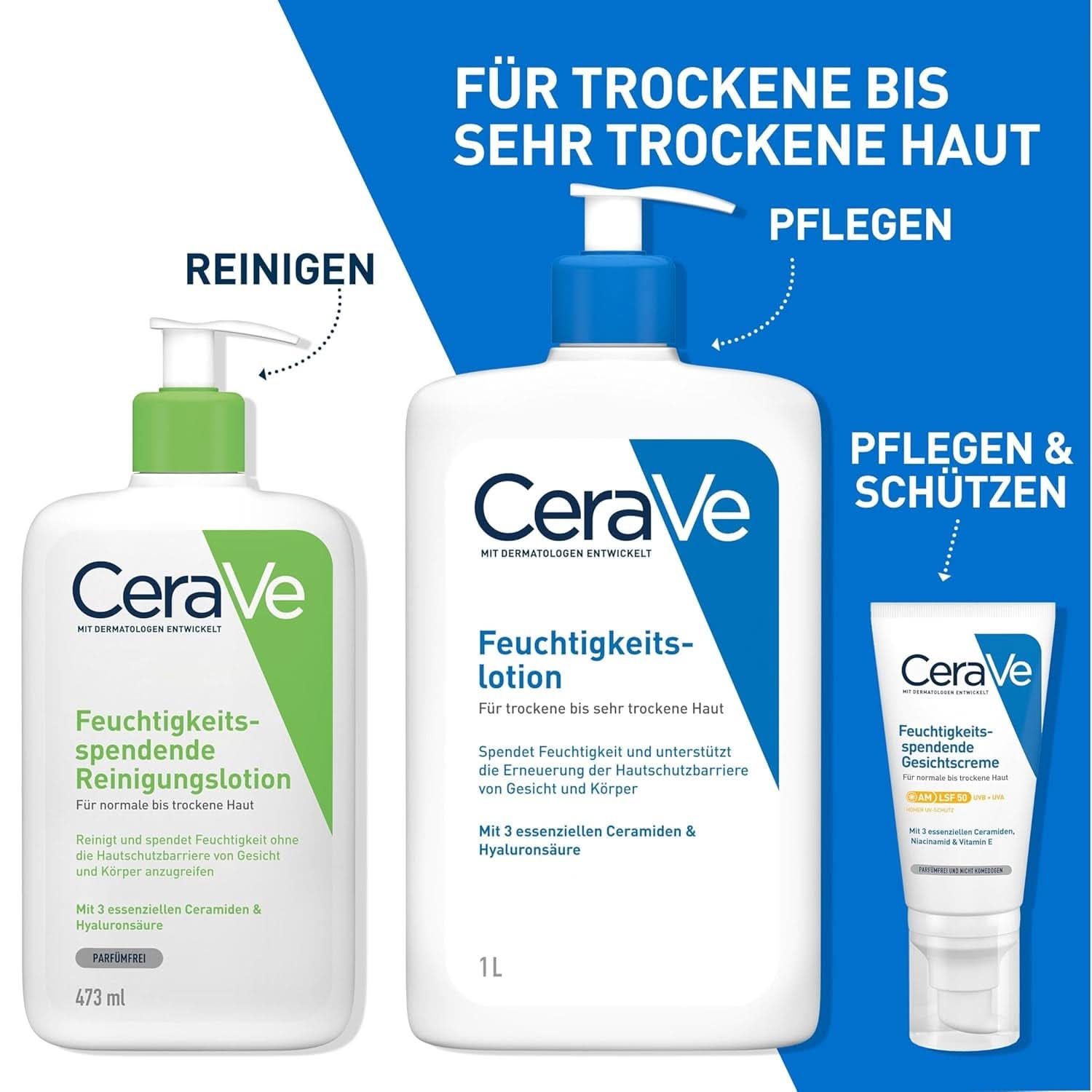 Cerave Moisturizing lotion til krop og ansigt, 1 liter Cosmetics and Beauty Naty Shop