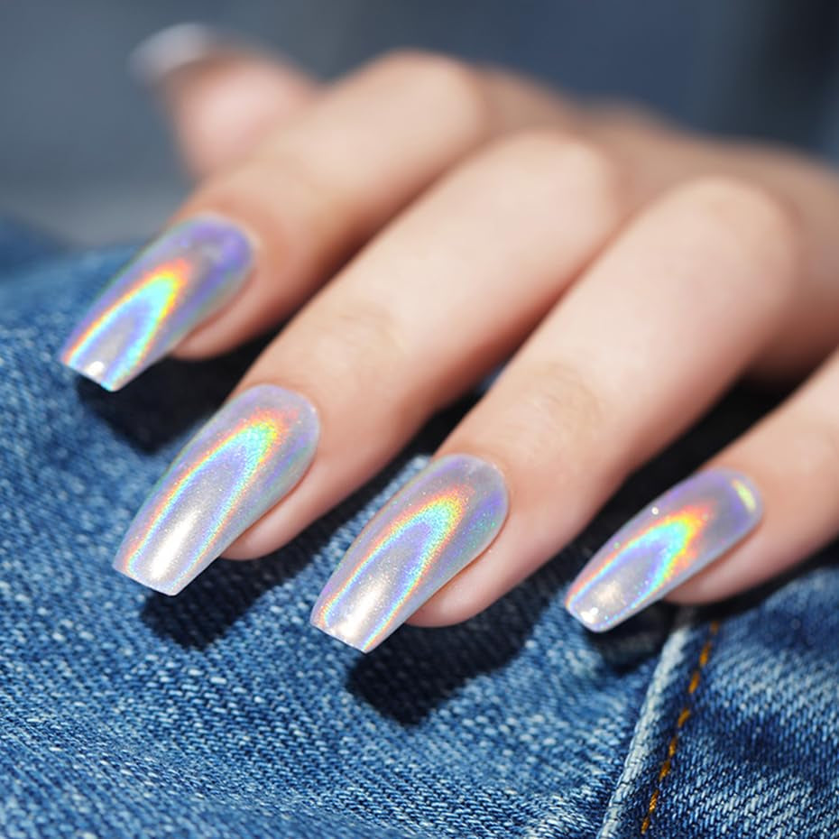 Chrome Nail Powder Aurora Ice Shimmer Chrome Pigment Powder 4 STK Chrome Powder Nägel Nail Art Nageldesign