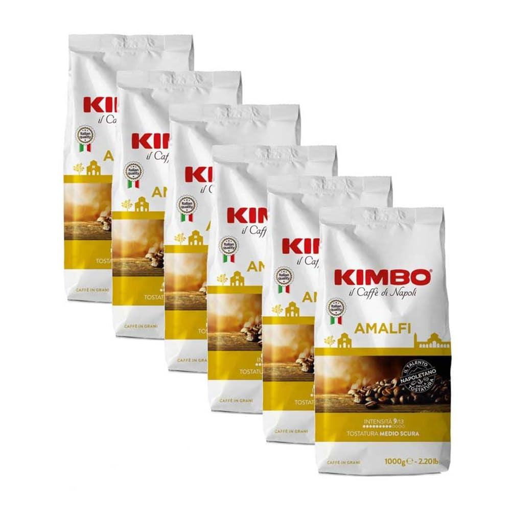 Amalfi kaffebønner, 1 kg, 6 stk