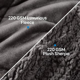 Bomuldsblåt vægtet tæppe 6,8 kg Queen Size flannel Shaggy Sherpa vægtet tæppe til voksne Komfortable vægtede tæpper til at berolige og slappe af tunge dyner 152,4 X 203,2 Naty Shop dyner og dyner