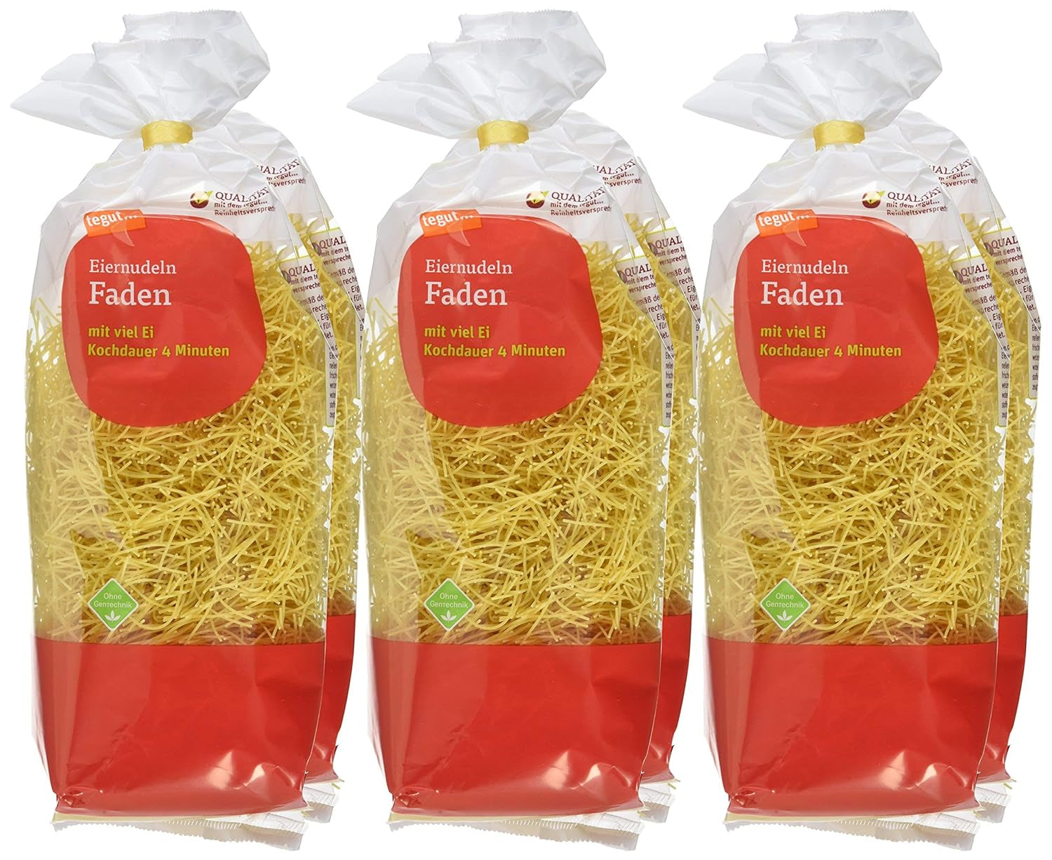 tegut... Æggenudler Pakke med 6 (6 x 250 g)