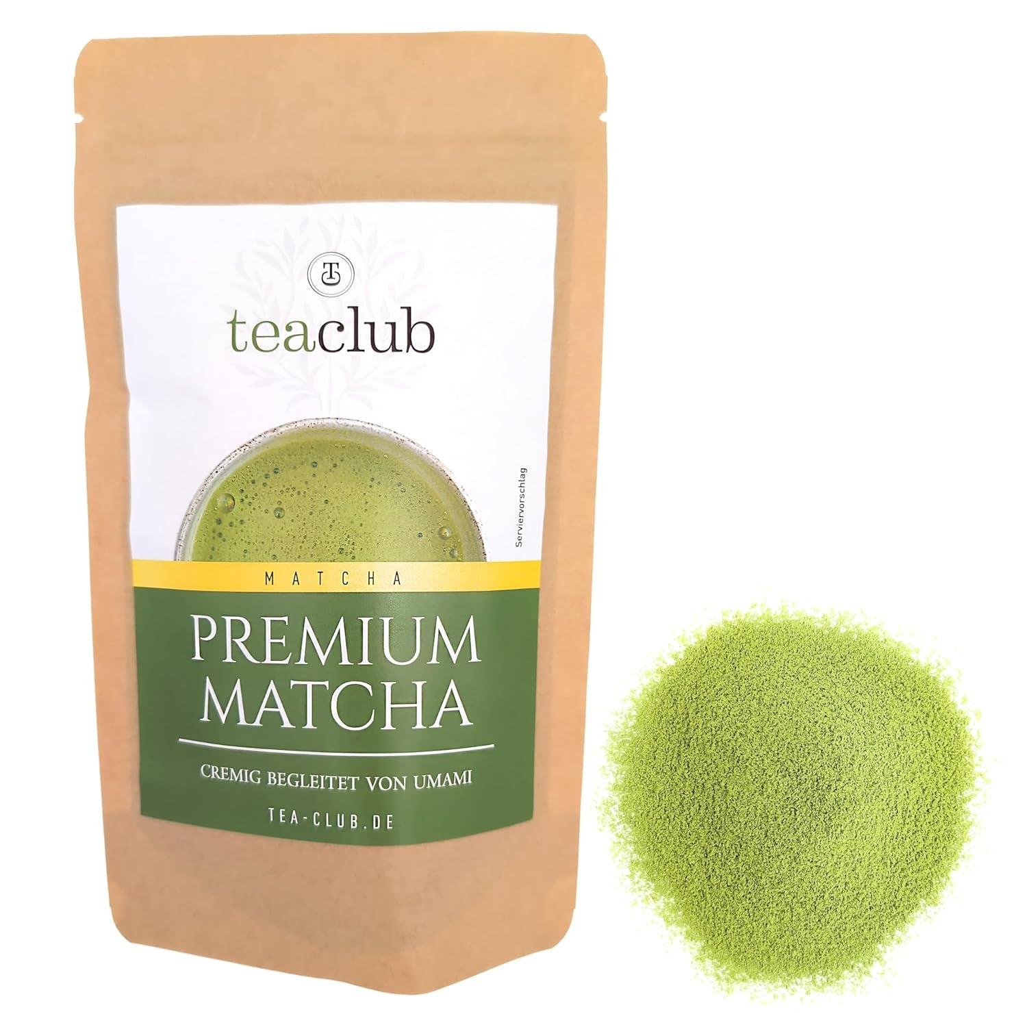 Premium Matcha Tea Japan 100 g - Laboratorietestet - Ceremonielt Matcha-pulver til fremstilling af Umami Matcha, 100 % naturligt grønt-te-pulver, ideel til Matcha Latte, Teaclub