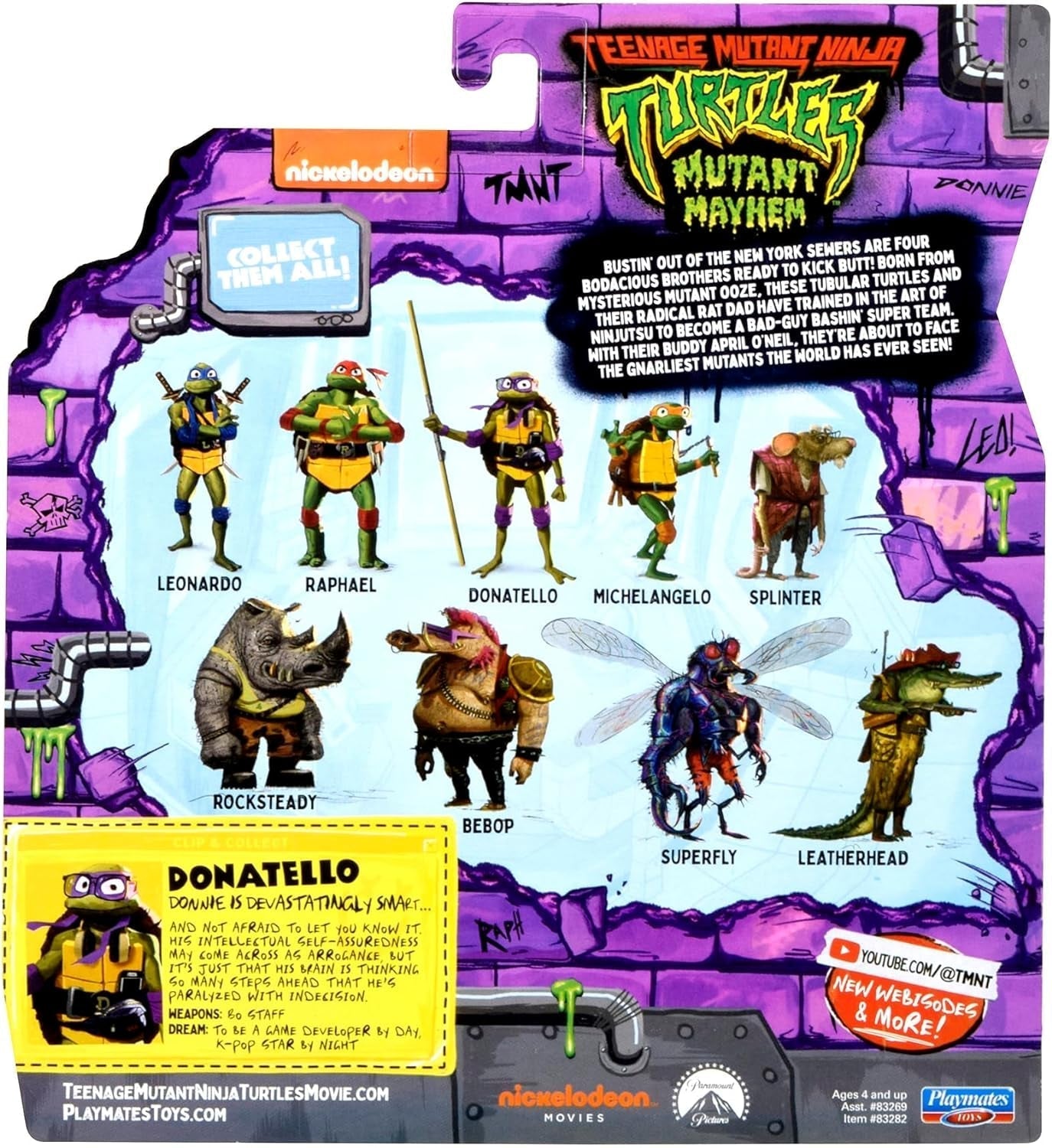 TEENAGE MUTANT NINJA Turtles - Donatello Basisfigur Actionfigurer Naty Shop