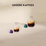 Nespresso kapsel espressomaskine De'Longhi EN 80.B Inissia, højtrykspumpe og energisparefunktion, automatisk slukning efter 9 minutter, kopvolumen til espresso og lungo, 0,7 l vandtank, sort
