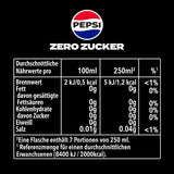 Pepsi Zero Sugar, Sodavand uden sukker fra Pepsi, uden kalorier, sæt 6 x 1,75 liter Alkoholfri drikke Naty Shop