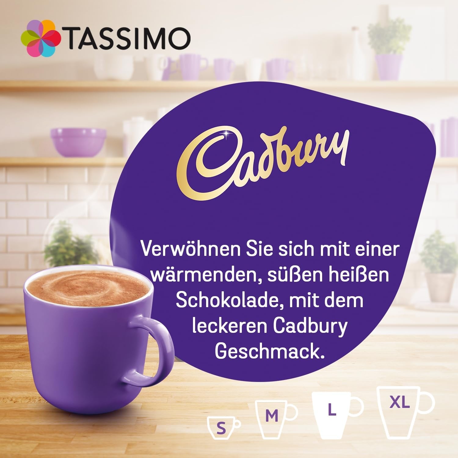 Tassimo Kapseln Cadbury Kakao, 5 x 10 pads, 50 Kakaokapseln