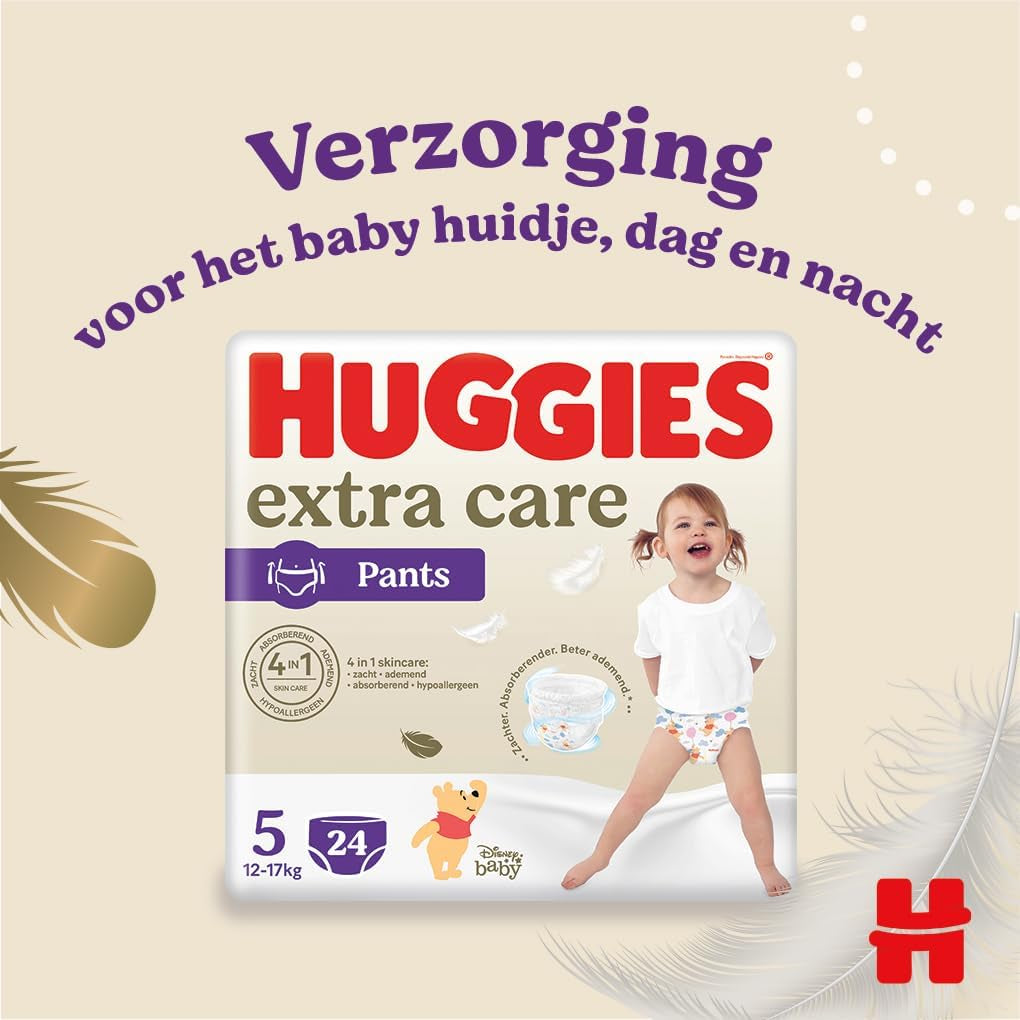Huggies Extra Care bleer, str. 5 (12-17 kg), Disney design, 96 stk.
