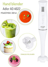 Adler AD4622 Blander, plast, hvid Kitchen Naty Shop