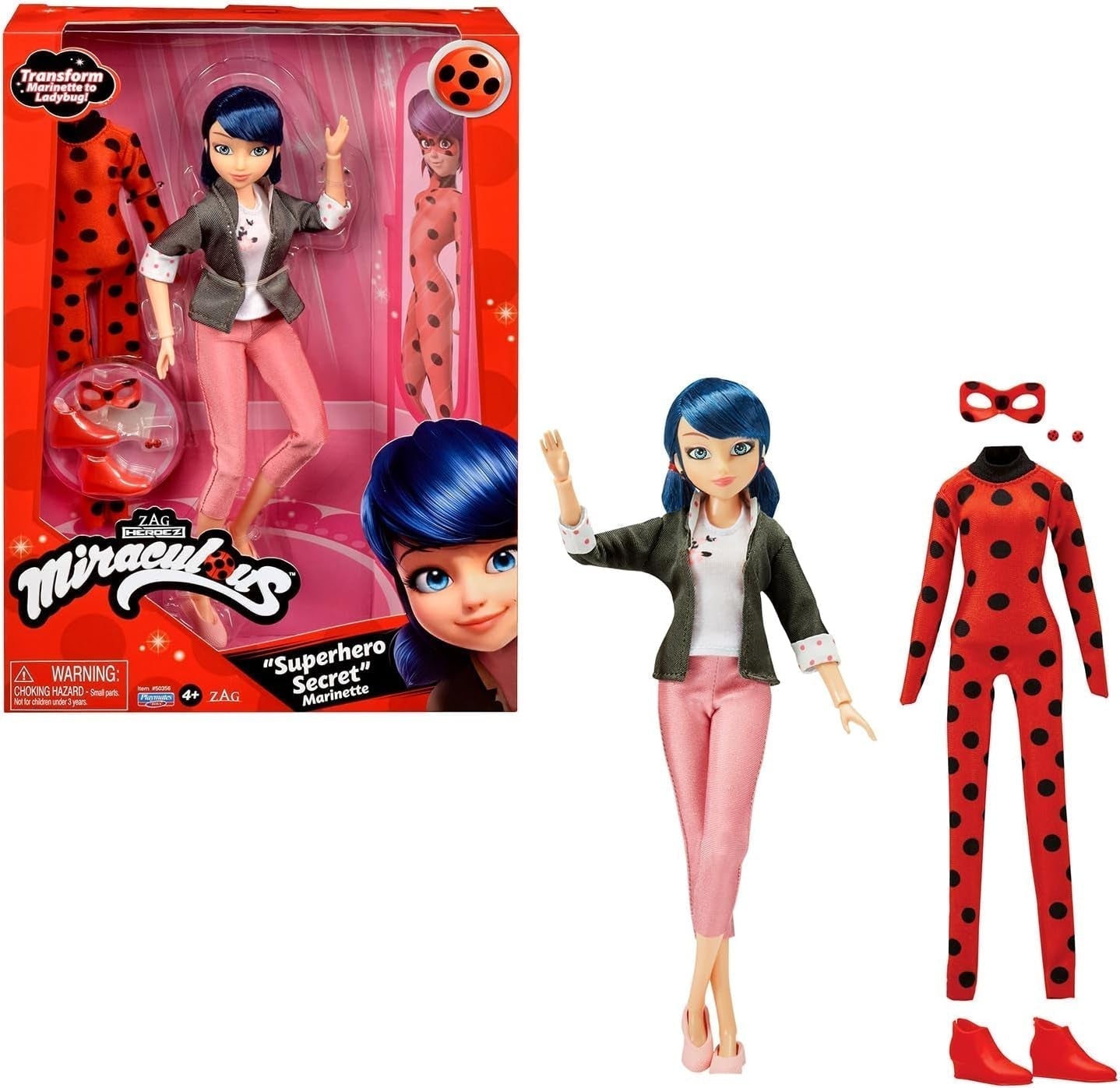 Bandai - Miraculous Ladybug - 26 cm Dress Up Doll with Two Outfits - Ladybug - P50355 Naty Shop Dolls Standardtitel