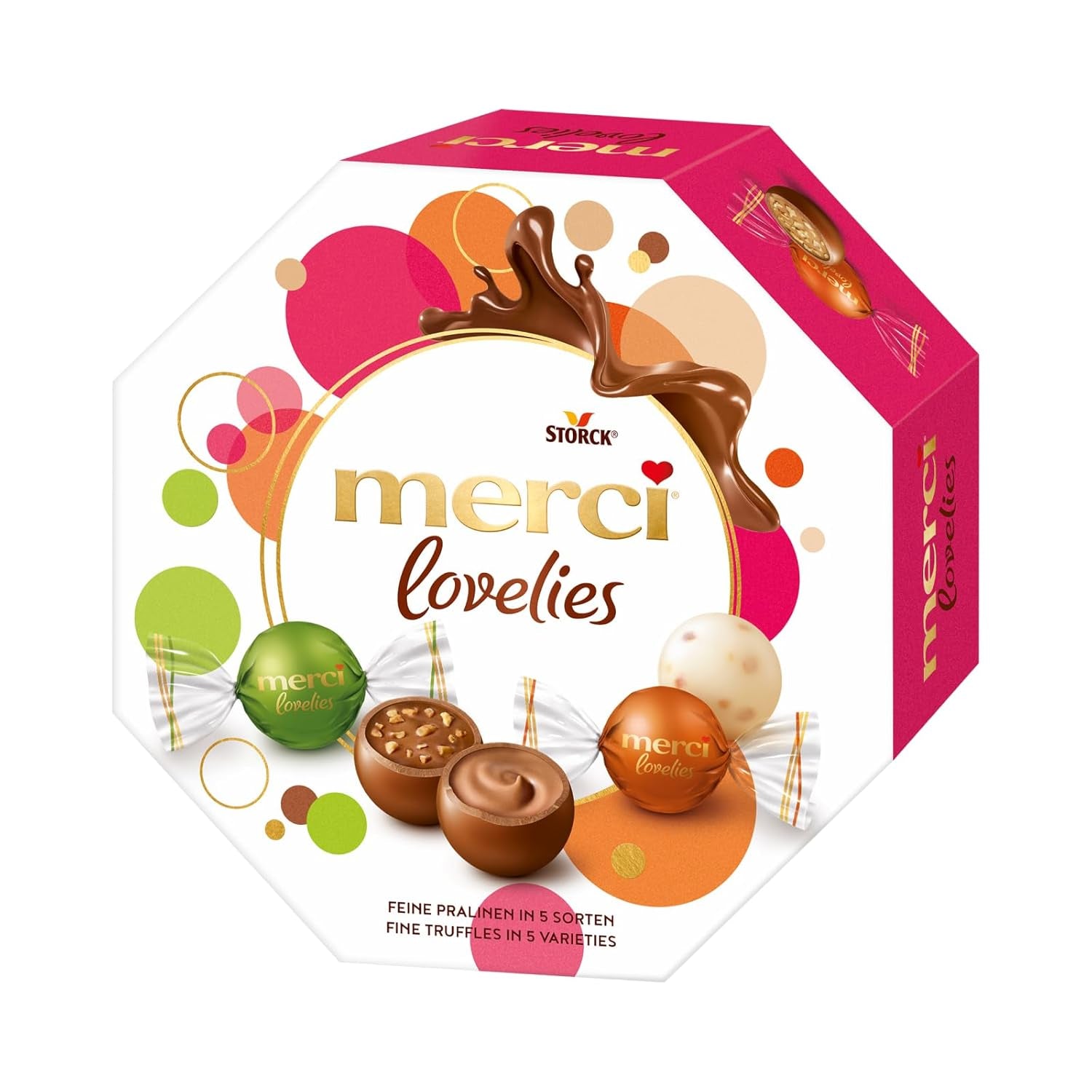 Merci Lovelies Creamy – 185 gram – Pralinblanding med Naty Shop fyldte chokoladespecialiteter