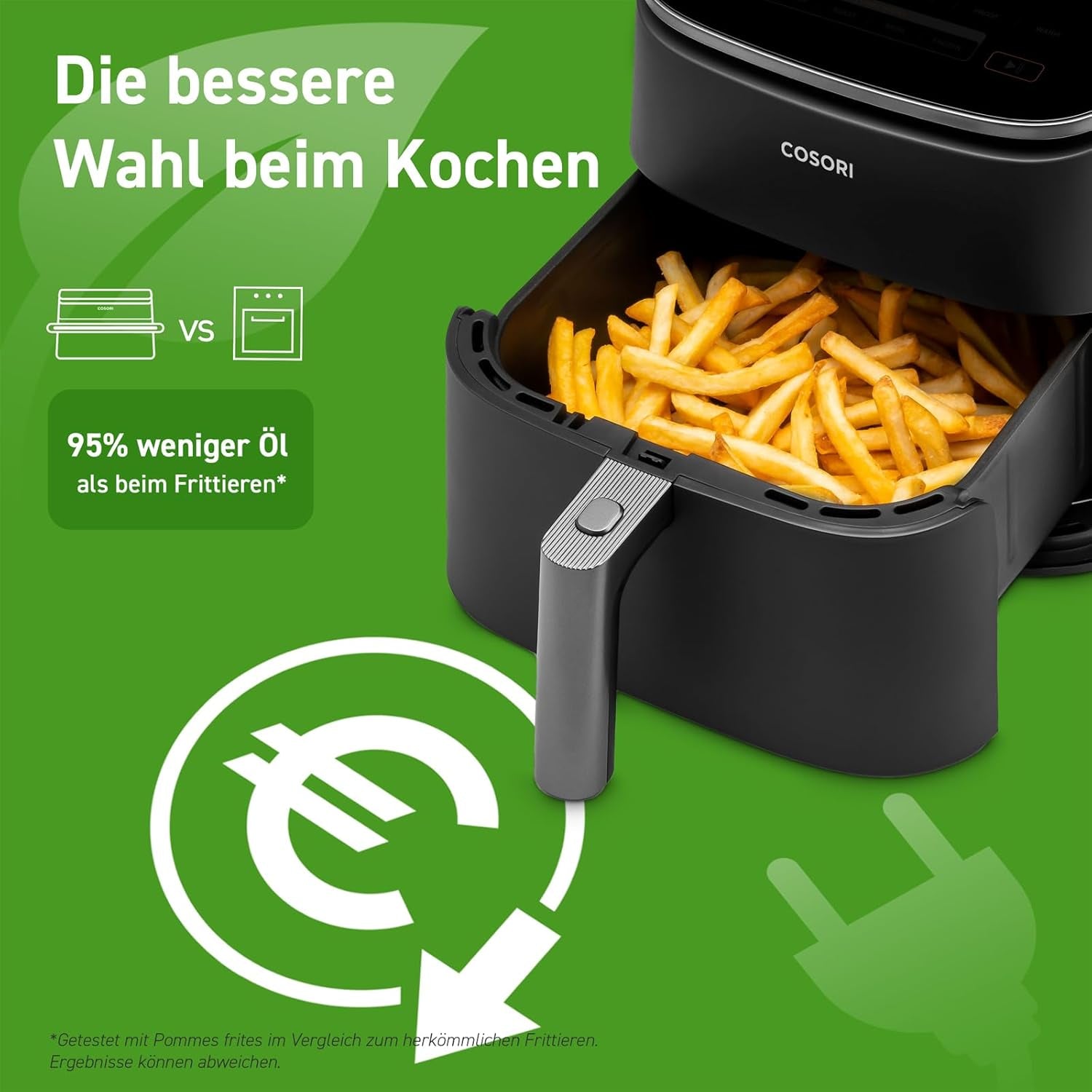 Cosori Turboblaze Hot Air Fryer Airfryer, 9-i-1, 6 liter, lydløs Hvidevarer Naty Shop