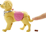 Barbie Walk and Potty Doll, blond dukke med gåhund, poop ske, tilbehør inklusive dukkehund, børnegave, legetøj fra 3 år og opefter, DWJ68