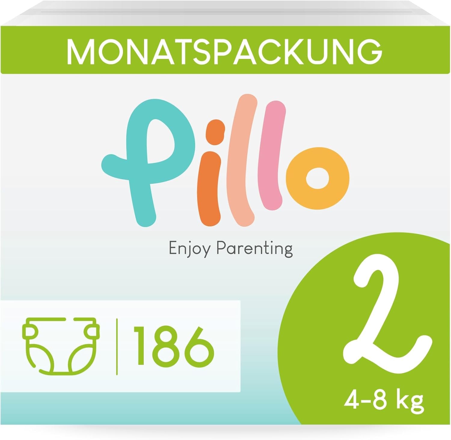 Bleer Pillo 3 - Æske med 168 bleer, 6 pakker med 28 bleer hver, str. 3 - Midi (6-10 kg) - Bleer til babyer