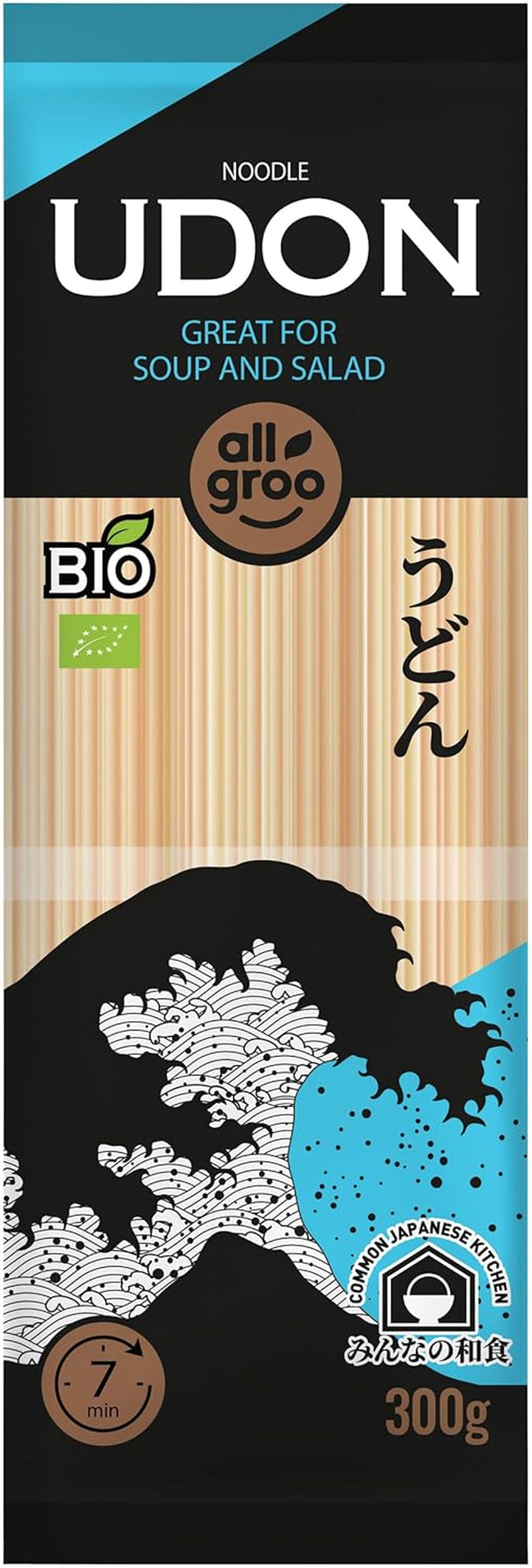 Allgroo økologiske hvedenudler, Udon, CN-BIO-154-1 x 300 g