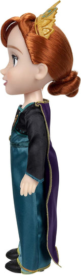 Disney Frozen 2 Anna Doll - en 35 cm høj poserbar dukke i en ikonisk modekjole med Arendelle-emblem og et diadem for ekstra sjov, til piger fra 3 år og opefter