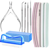 FANDAMEI Manicure Set, Buffer Für Nägel, Nagelfeile 100/180, Nagelfeilen Für Gelnägel, Nagelhautschieber, Buffer Für Gelnägel, Feilen Für Gelnägel, Nagelzange, Nagelfeilen Set, Maniküre & Pedicure Set