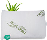 Maxxgoods ortopædisk pude Visco Gel Foam Nakkestøttepude med Aloe Vera beskyttelsesbetræk og 100 % bomuld indvendigt betræk - Pude til mave, ryg og sidesover (42 cm x 70 cm x 12 cm) Naty Shop cervikale ortopædiske puder 50 x 30 x