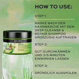 John Frieda - Deep Cleanse & Repair Mask / Treatment - Indhold: 250 ml - Med hampfrøolie + nærende avocado - Beroligende hårmaske til beskadiget hår Naty Shop hårmaske