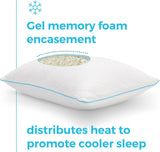 Linenspa White Standard Gel Memory Foam Pude Naty Shop Standard Puder