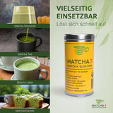 ® Ceremonial Matcha Powder X Granatæble 100G [Understøtter vægttab og stofskifte] - Grøn te for en aktiv og sund livsstil - Grøn te uden tilsætningsstoffer (ren og naturlig)