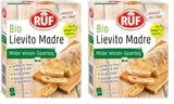 RUF Lievito Madre Sauerteig, Milder Weizen-Sauerteig, Mutterteig, Kurze Teigruhe Durch Enthaltene Trockenhefe, Lievito Madre Getrocknet Für Brot, Baguette, Focaccia, 3X35G Blanding til bagning og madlavning Naty Shop 105 G (2Er Pack) Lange